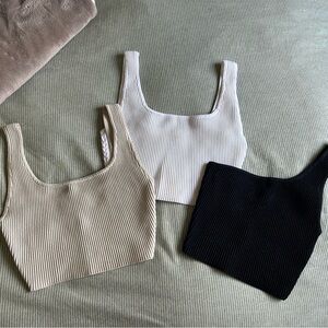 Babaton Taupe Knit Top - XXS - perfect condition